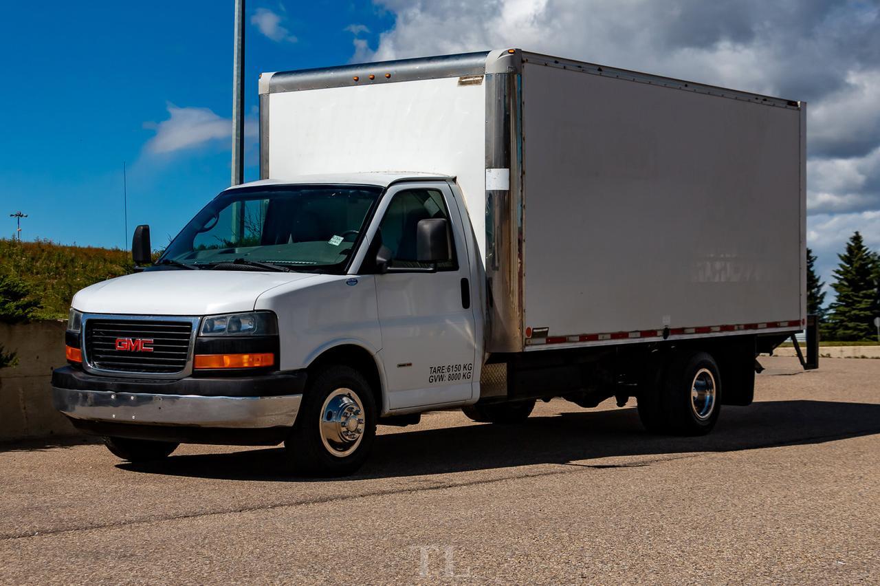 2008 GMC Savana G3500 Cutaway Cube Van Diesel Power Gate Red Deer AB