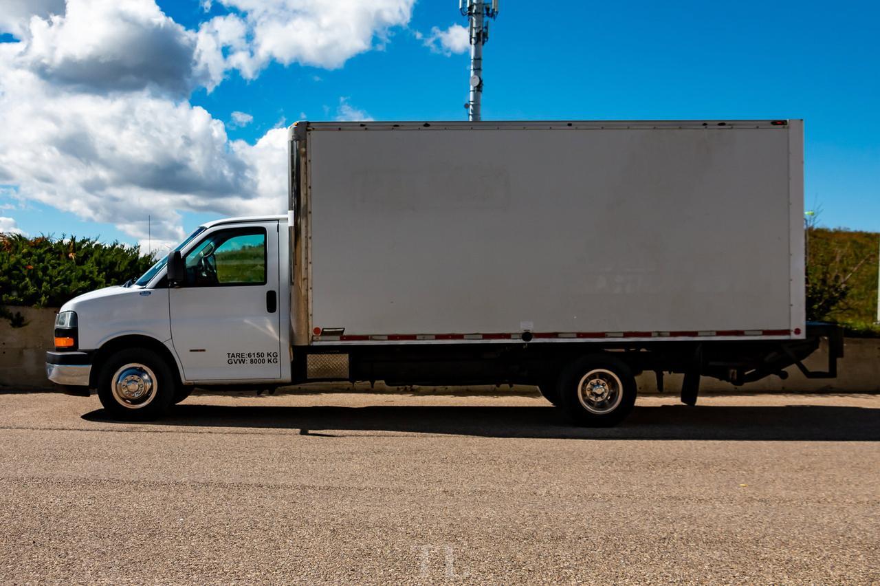 2008 GMC Savana G3500 Cutaway Cube Van Diesel Power Gate Red Deer AB