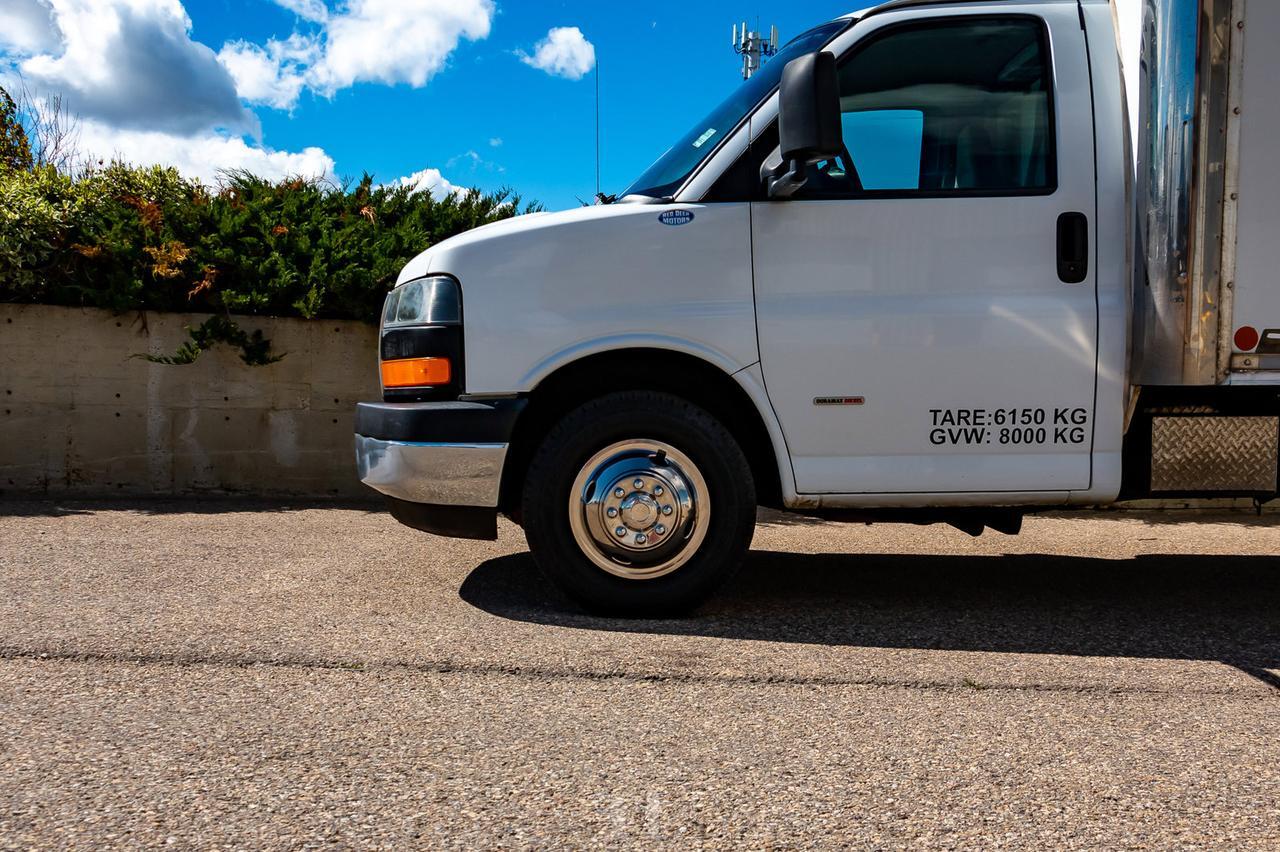 2008 GMC Savana G3500 Cutaway Cube Van Diesel Power Gate Red Deer AB