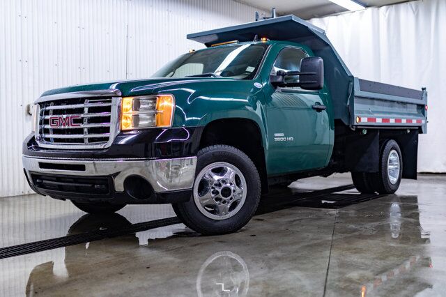 2008 GMC Sierra 3500HD 4x4 Reg Cab LT Dump Box Diesel Dually Red Deer AB