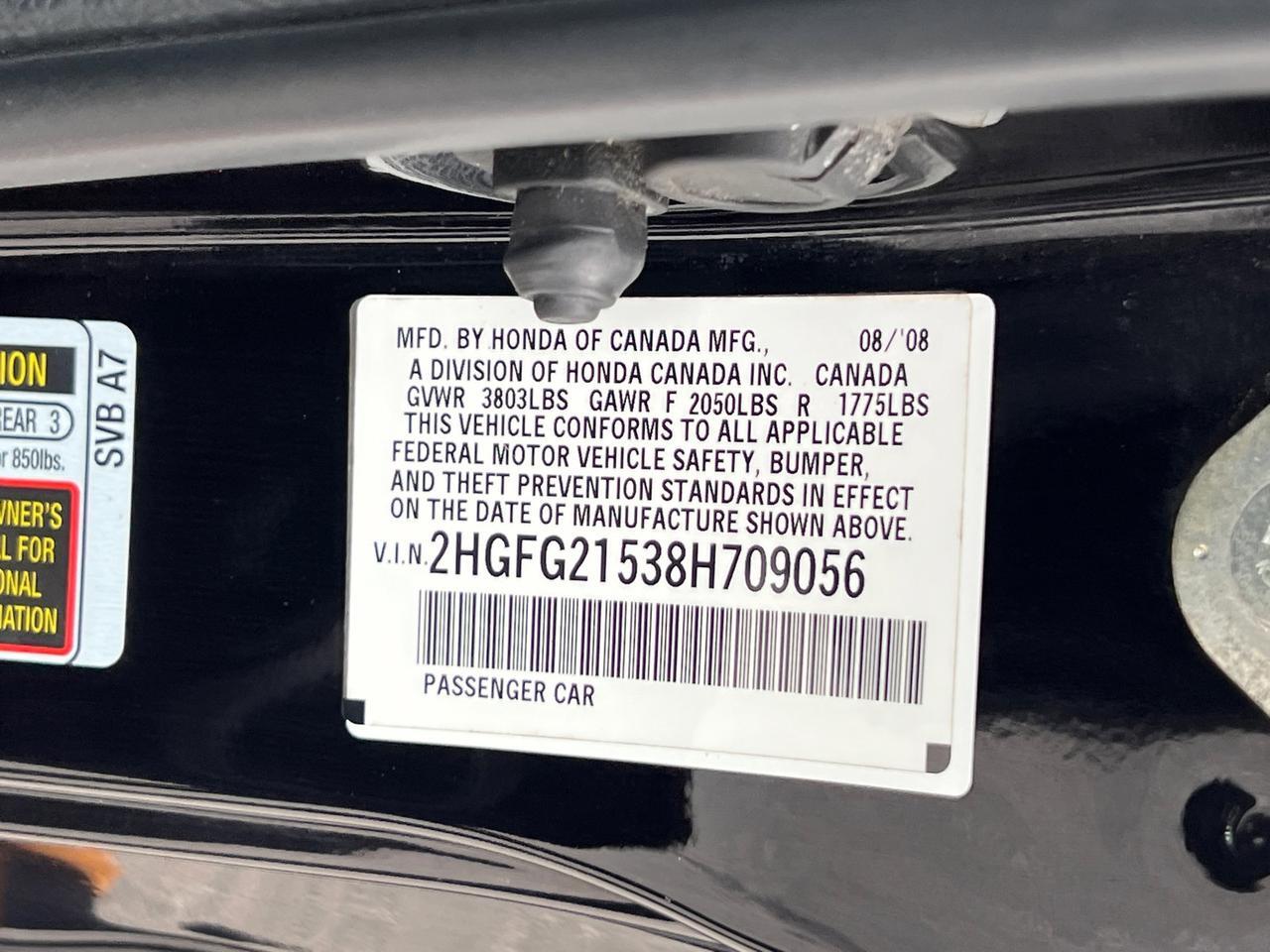 2008 Honda Civic Si Hagerstown MD