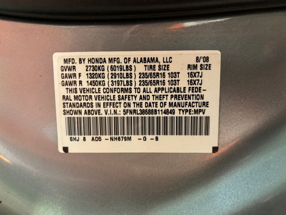 2008 Honda Odyssey EX-L Franklin OH