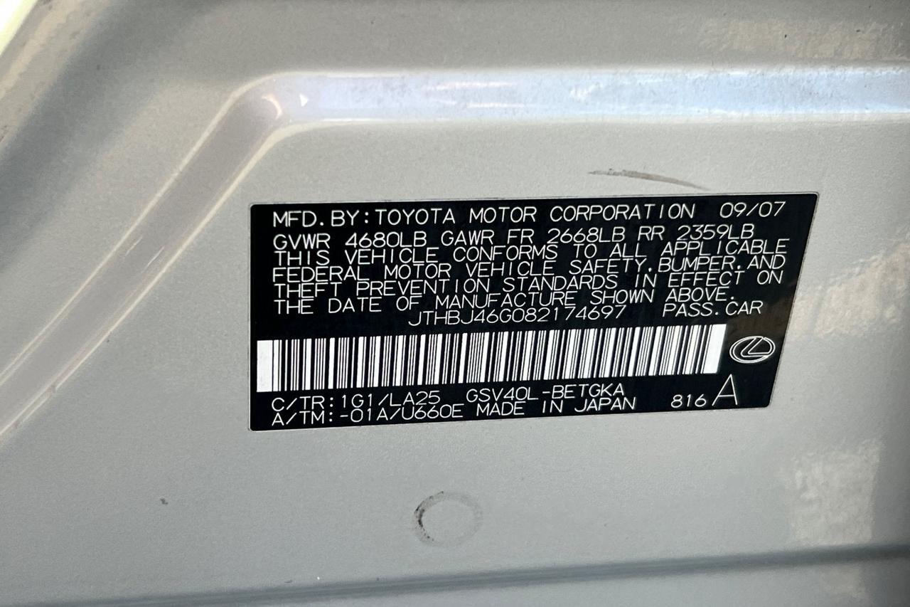 2008 Lexus ES 350 Roseville CA