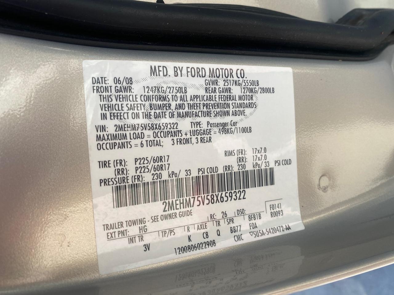 2008 Mercury Grand Marquis LS LOW MILES 74,931 Pompano Beach FL