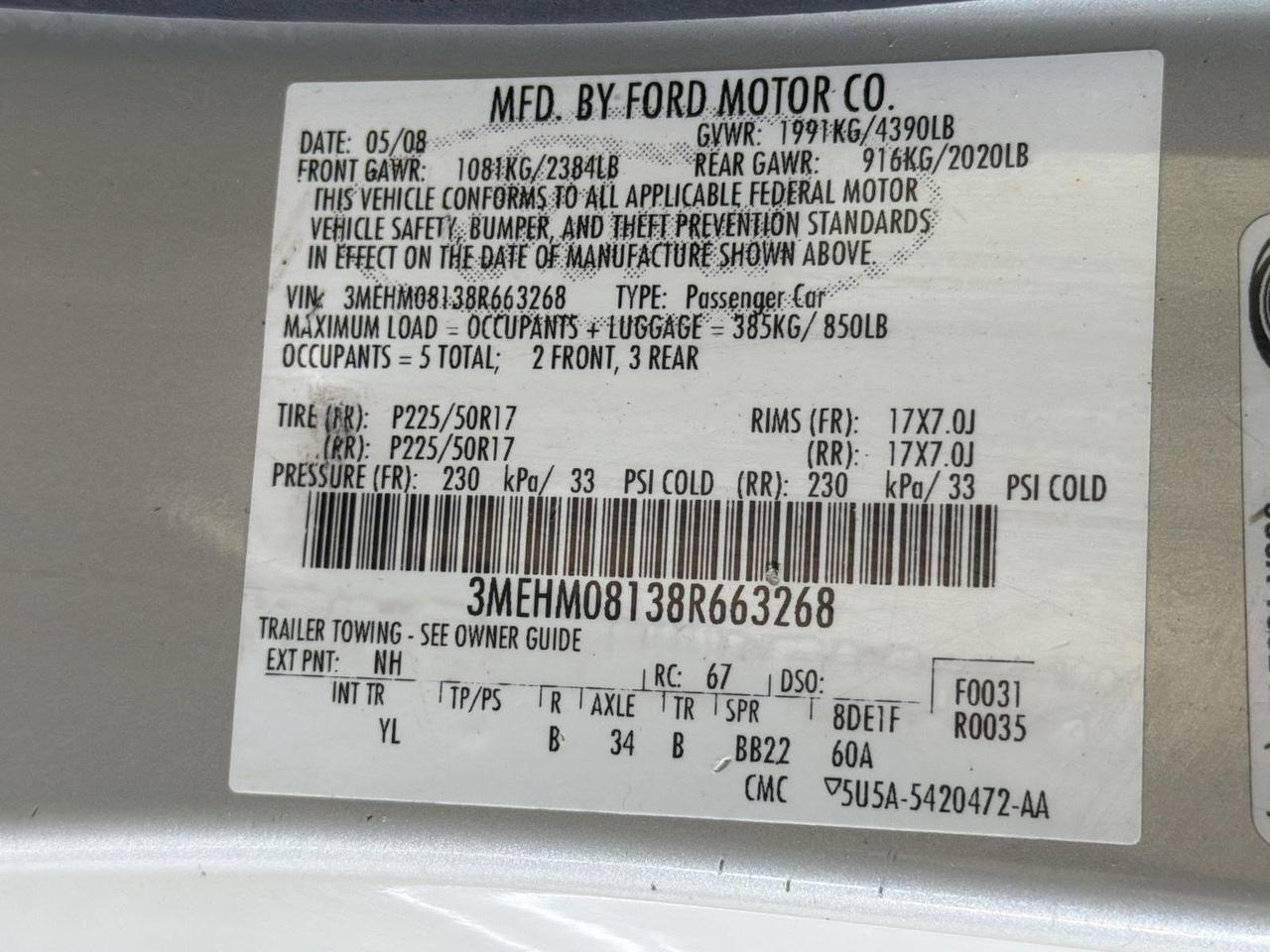 2008 Mercury Milan Premier San Antonio TX