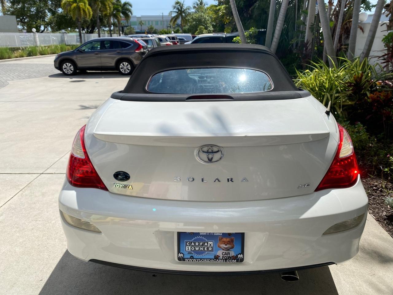 2008 Toyota Camry Solara SE CONVERTIBLE LOW MILES 74,665 Pompano Beach FL