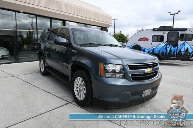 2009 Chevrolet Tahoe Hybrid / 4X4 / 6.0L V8 / AutoStart / Power & Heated Leather Seats / Sunroof / Navigation / Bluetooth / Backup Camera / Rear Entertainment / Keyless Entry / Tow Pkg / Only 53K Miles / 1-Owner Anchorage AK