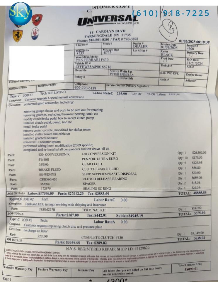 2009 Ferrari F 430 Coupe 6-SPEED MANUAL