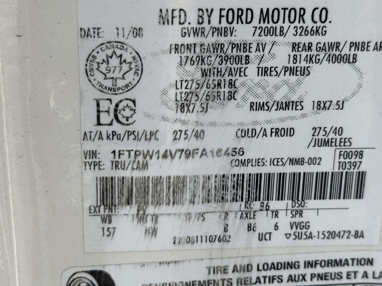 2009 Ford F-150 Platinum Alexandria VA