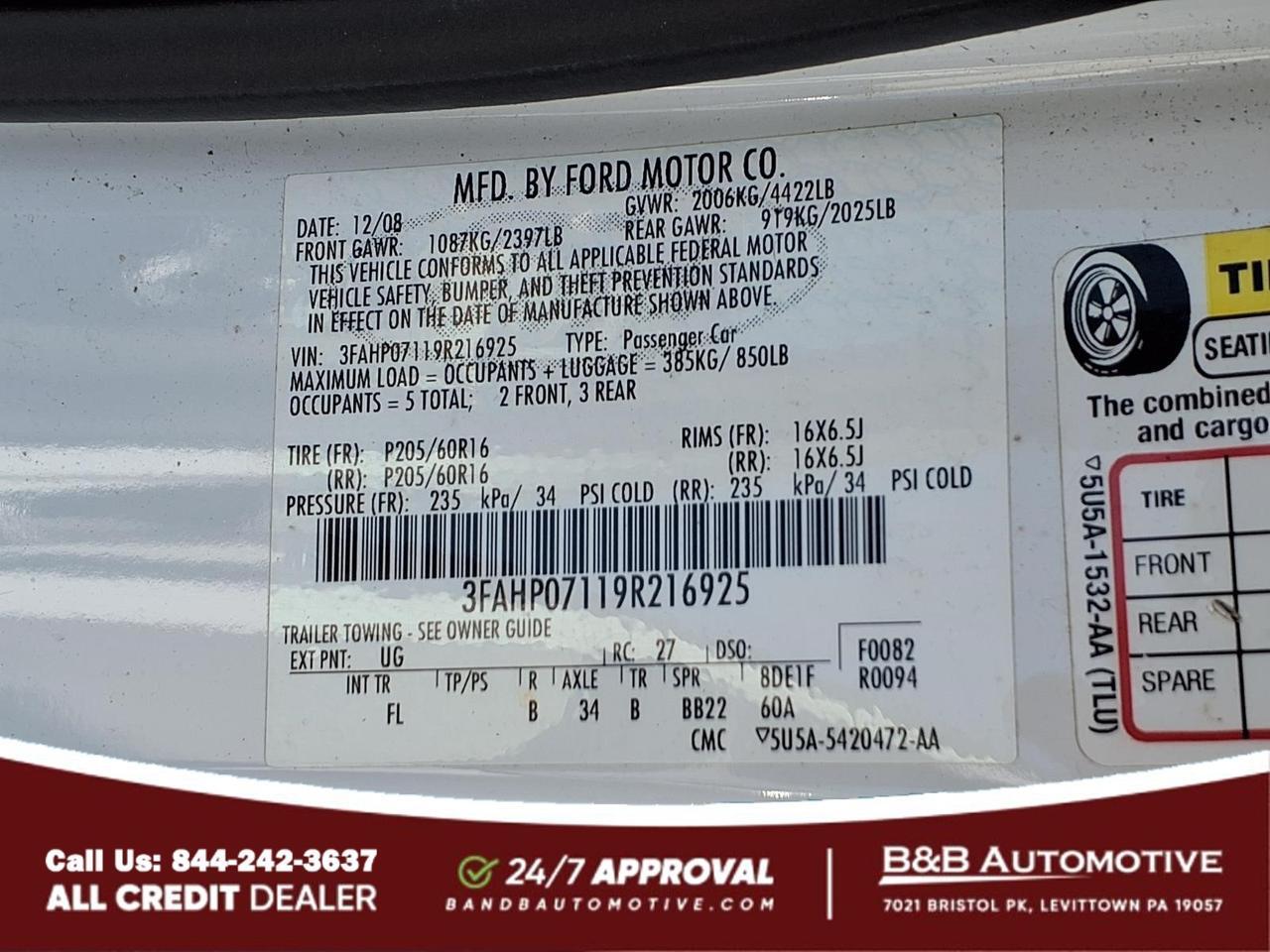 2009 Ford Fusion V6 SE Levittown PA