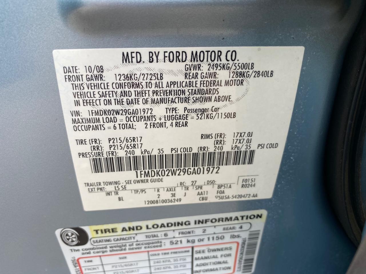 2009 Ford Taurus X SEL FWD Hastings MI