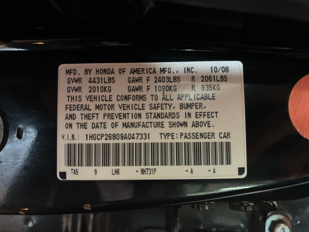 2009 Honda Accord 2.4 EX-L Franklin OH