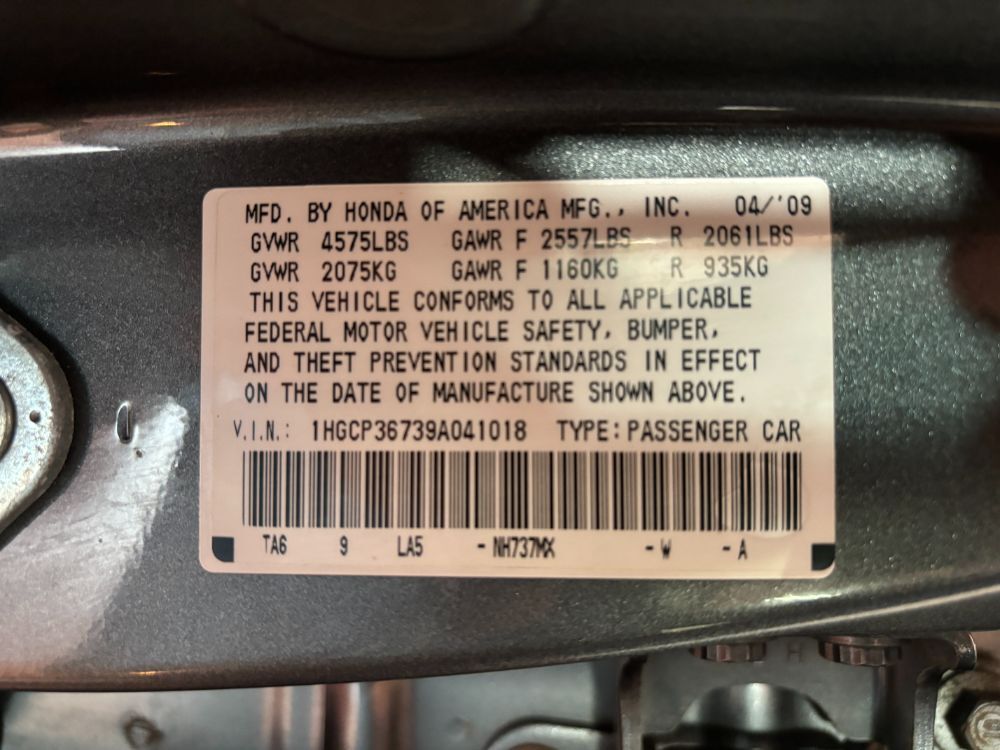 2009 Honda Accord 3.5 EX Franklin OH