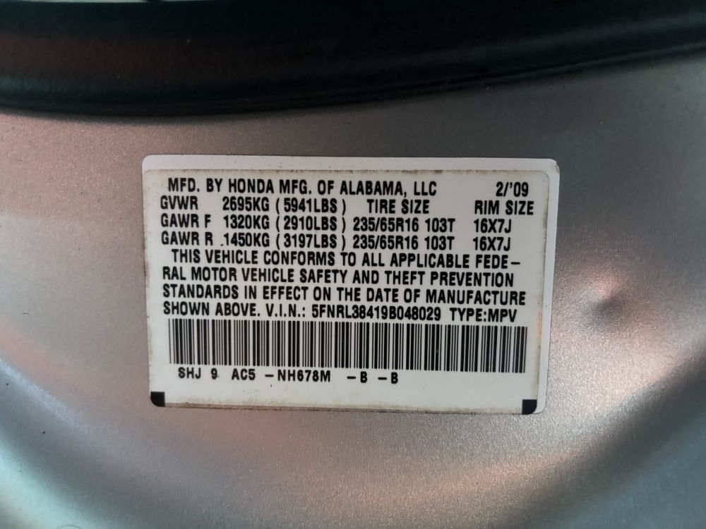 2009 Honda Odyssey EX Franklin OH