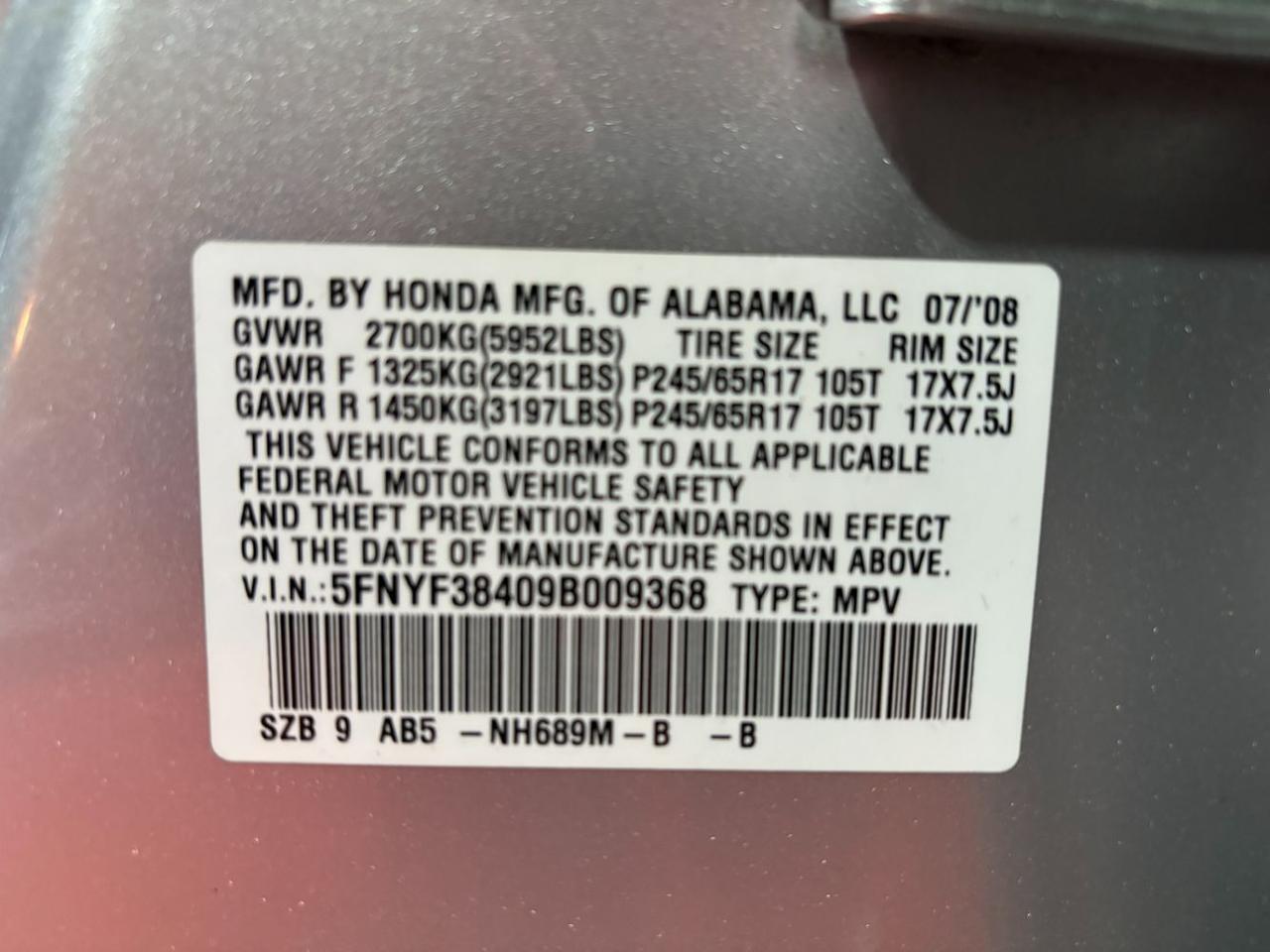 2009 Honda Pilot EX Franklin OH