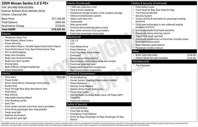 2009 Nissan Sentra 2.0 S Raleigh NC