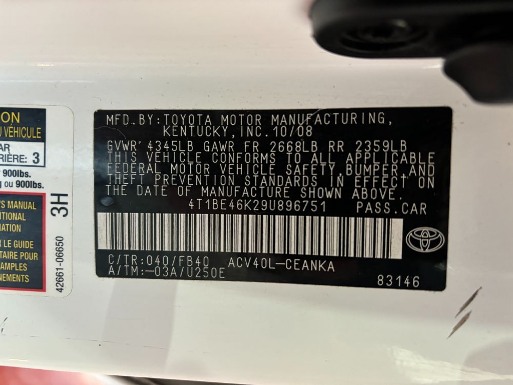 2009 Toyota Camry LE Franklin OH