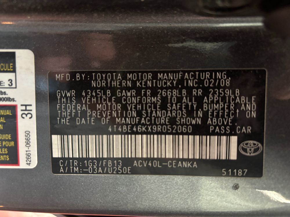 2009 Toyota Camry LE Franklin OH