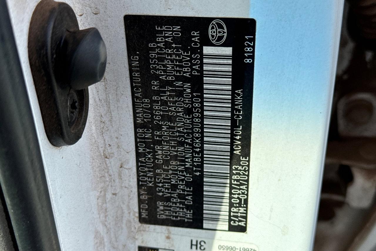 2009 Toyota Camry LE Roseville CA