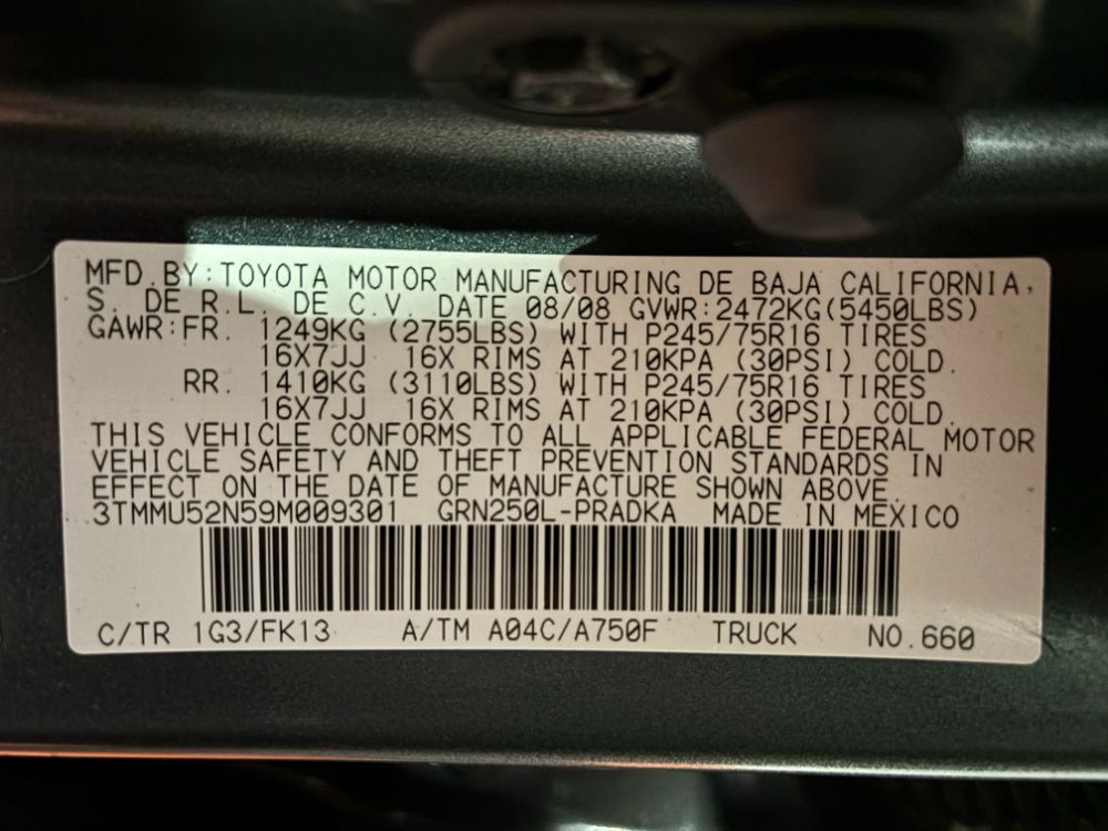 2009 Toyota Tacoma Base V6 Franklin OH