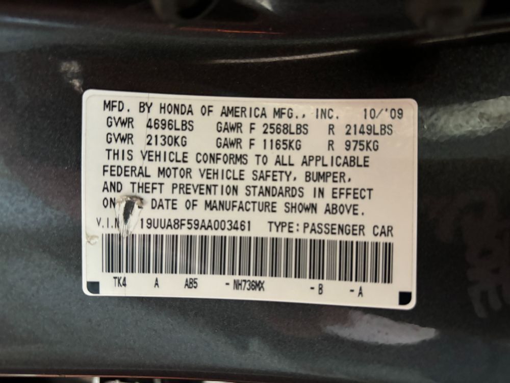 2010 Acura TL 3.5 Franklin OH