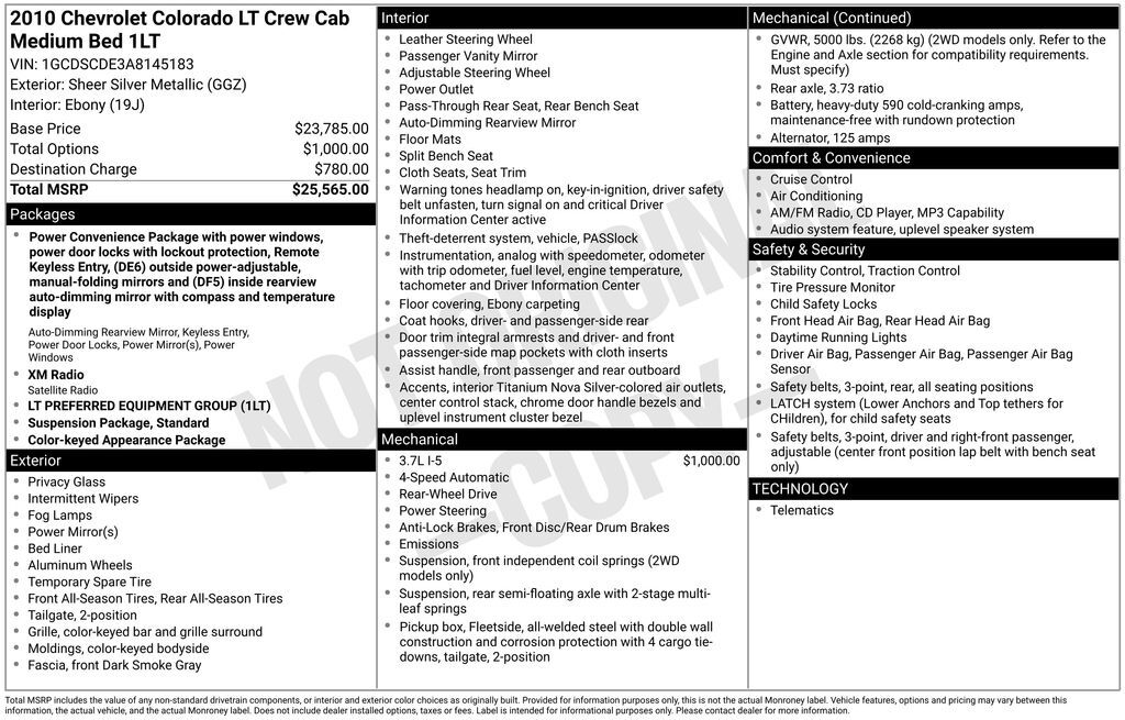2010 Chevrolet Colorado 1LT