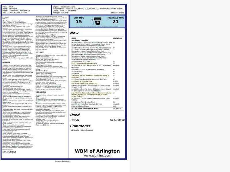 2010 Chevrolet Tahoe LT 4WD