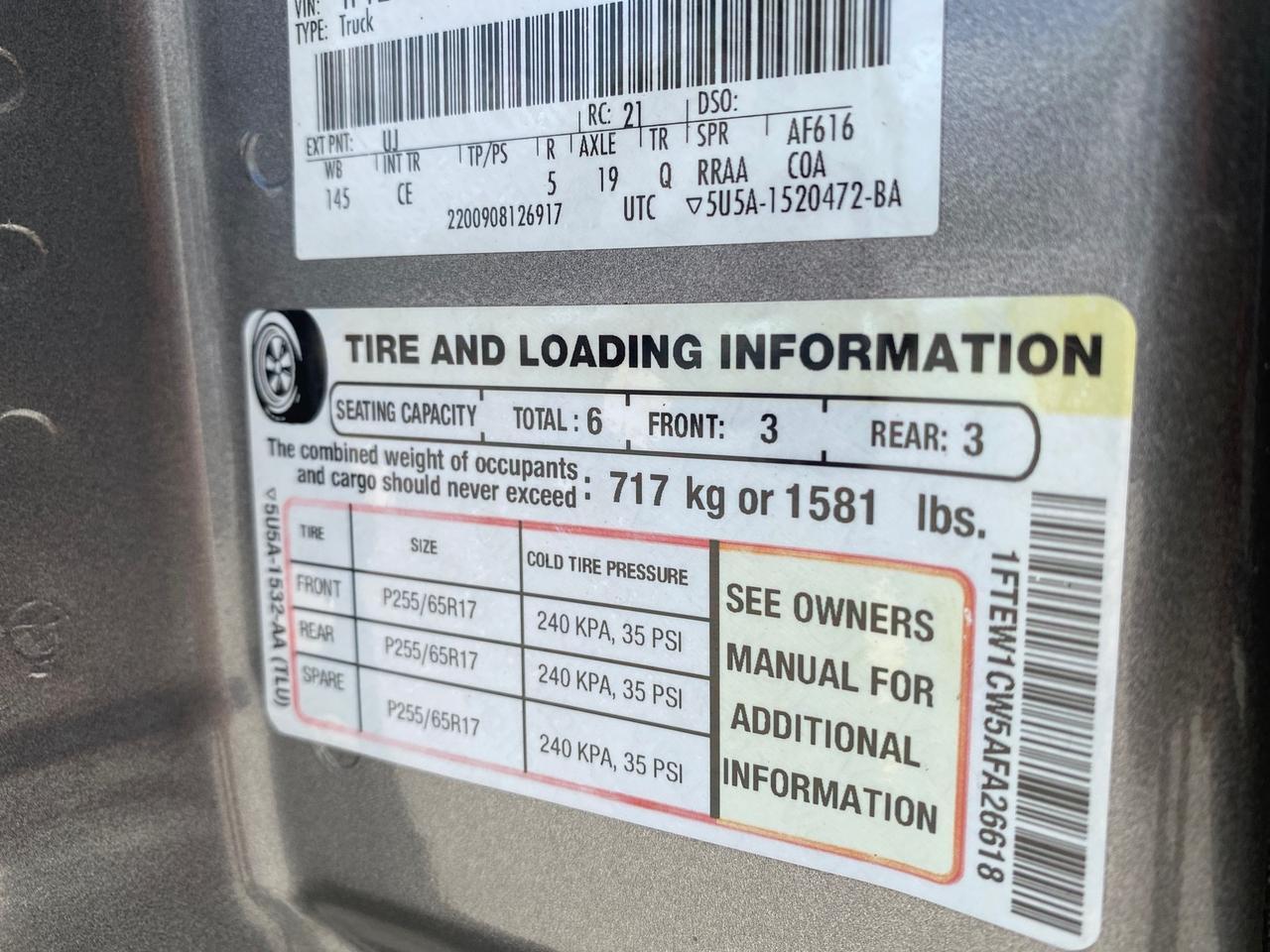 2010 Ford F-150 4 DR CREW XL LOW MILES 34,625 Pompano Beach FL