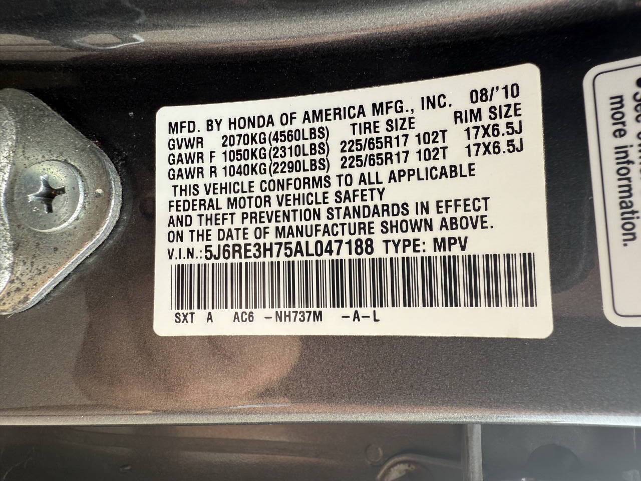 2010 Honda CR-V EX L w/Navi 4dr SUV Eldridge IA