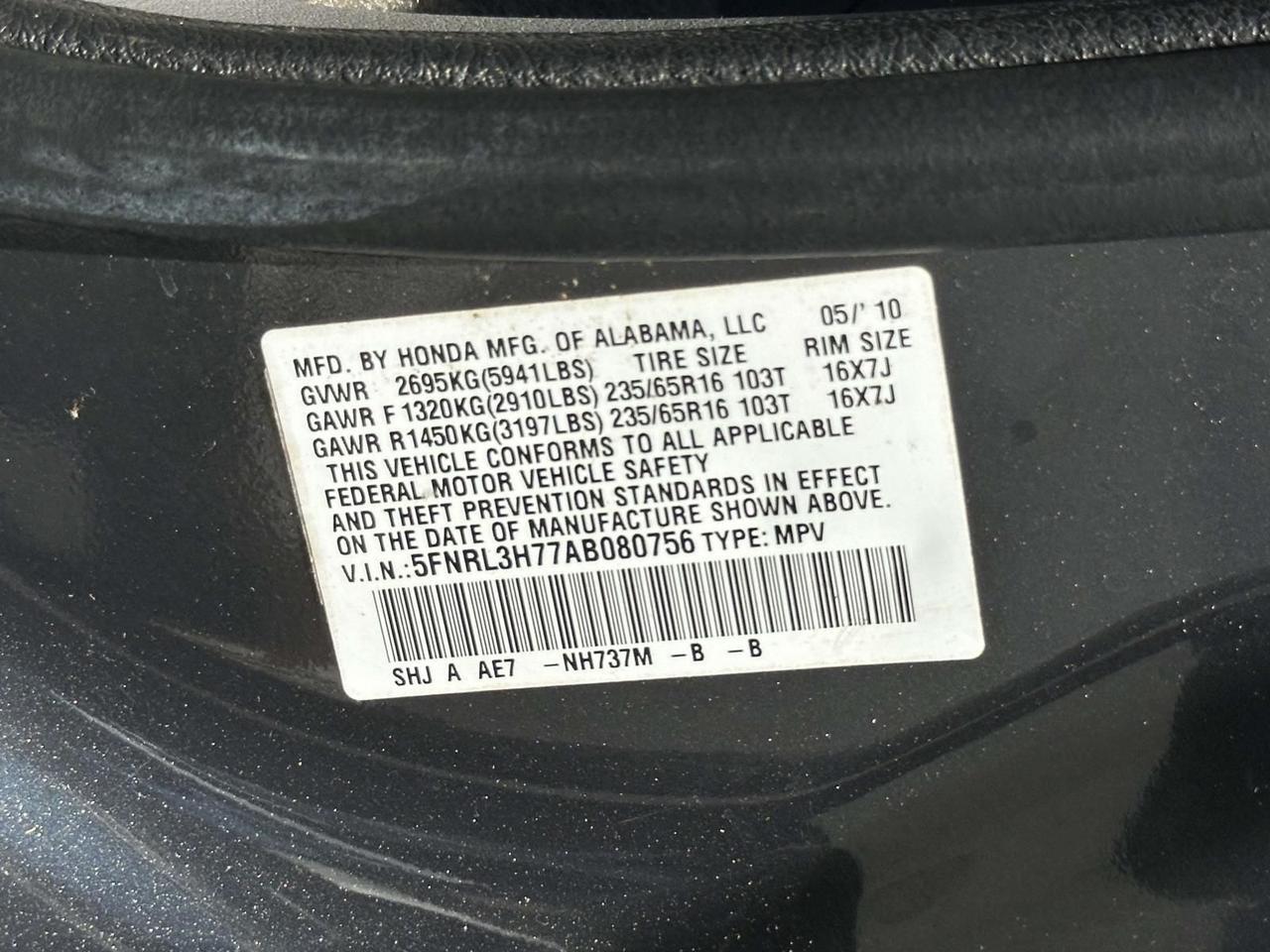 2010 Honda Odyssey EX-L Alexandria VA