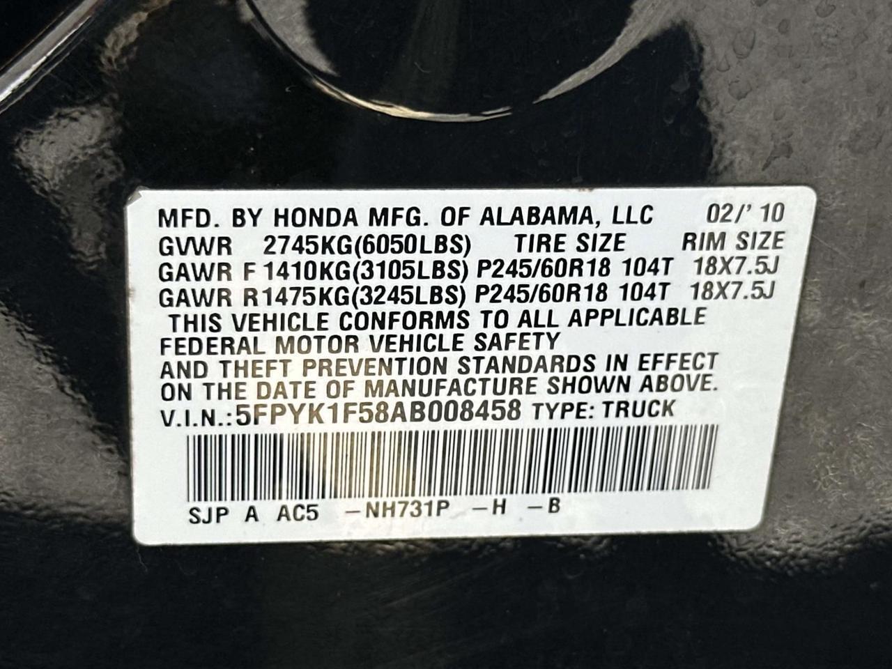 2010 Honda Ridgeline RTL Alexandria VA