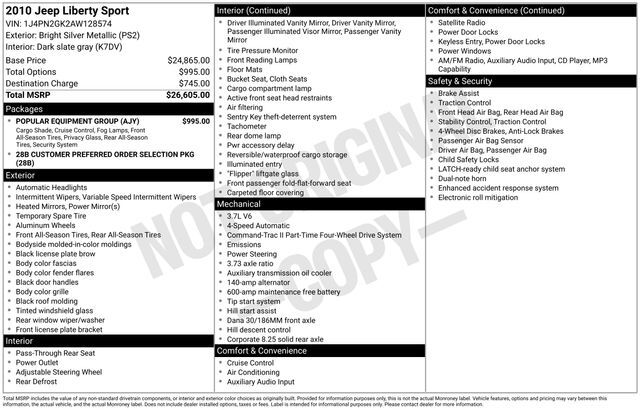 2010 Jeep Liberty Sport Raleigh NC