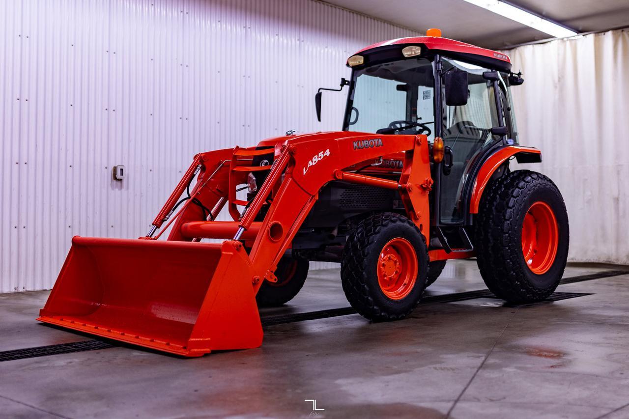 2010 Kubota L4740D HSTC 4WD Tractor Loader Diesel Cab Red Deer AB