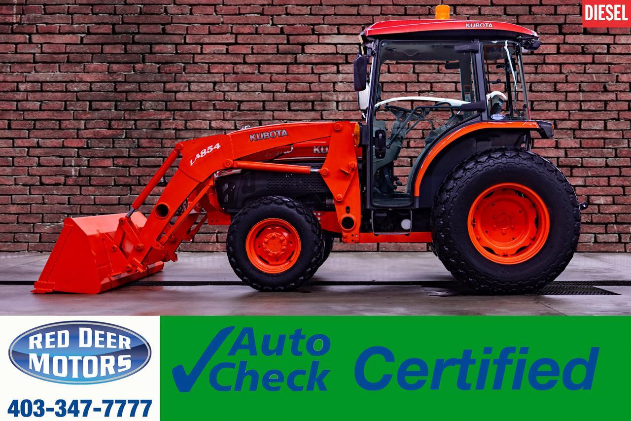 2010 Kubota L4740D HSTC 4WD Tractor Loader Diesel Cab Red Deer AB