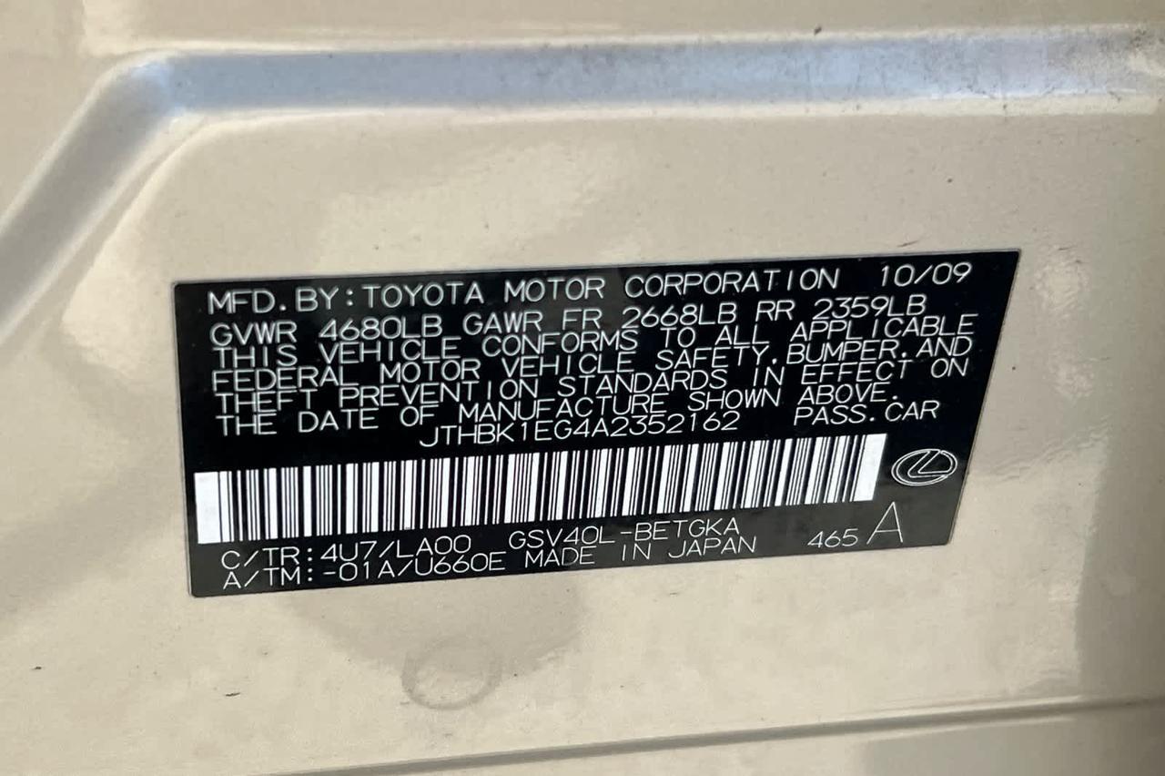 2010 Lexus ES 350 Roseville CA