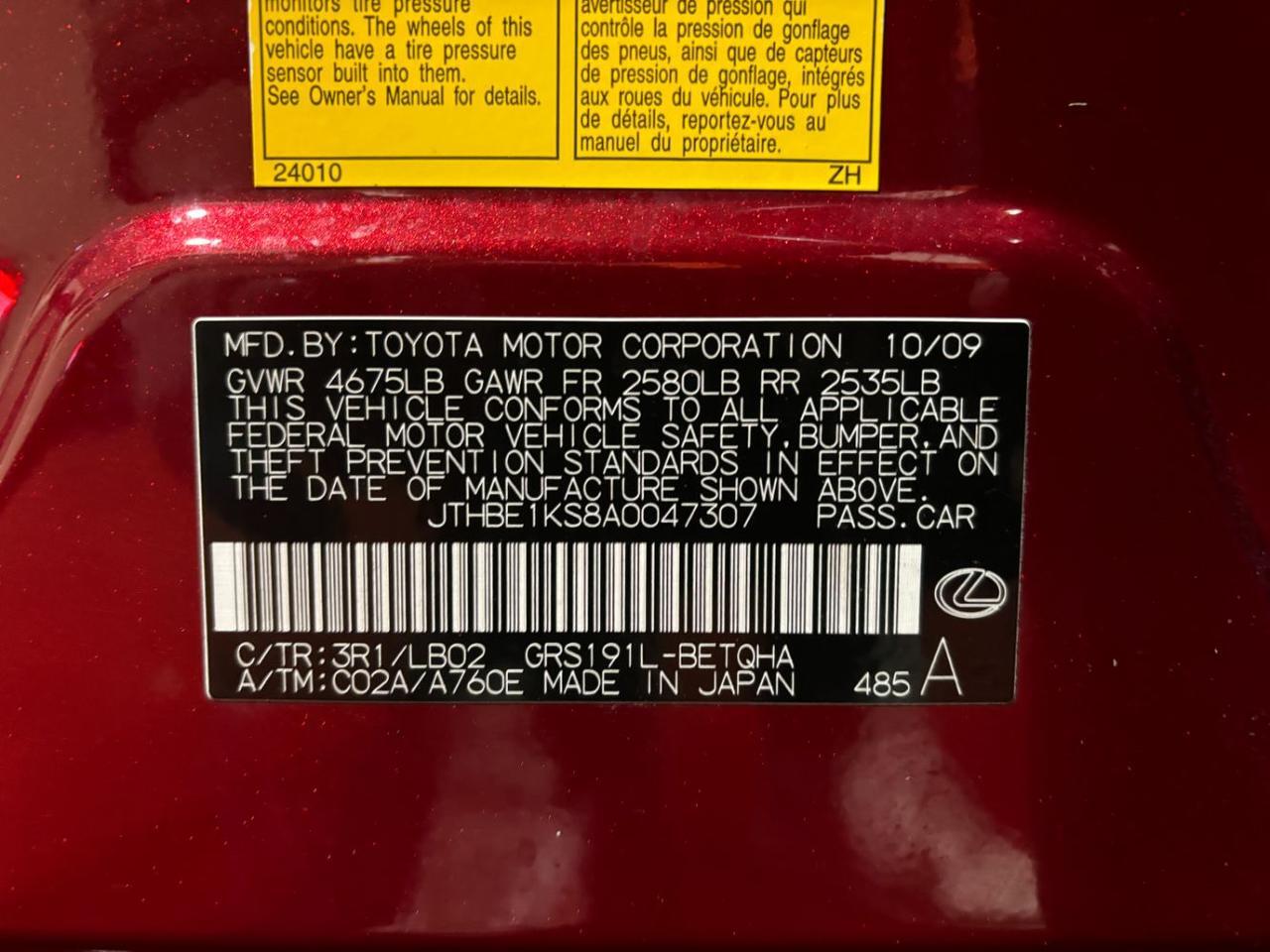 2010 Lexus GS 350 Base Franklin OH