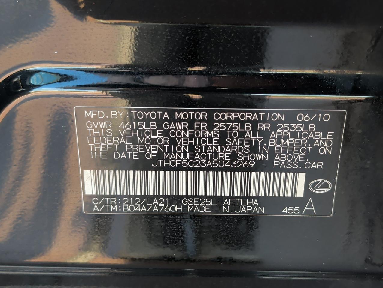 2010 Lexus IS 250 San Juan TX