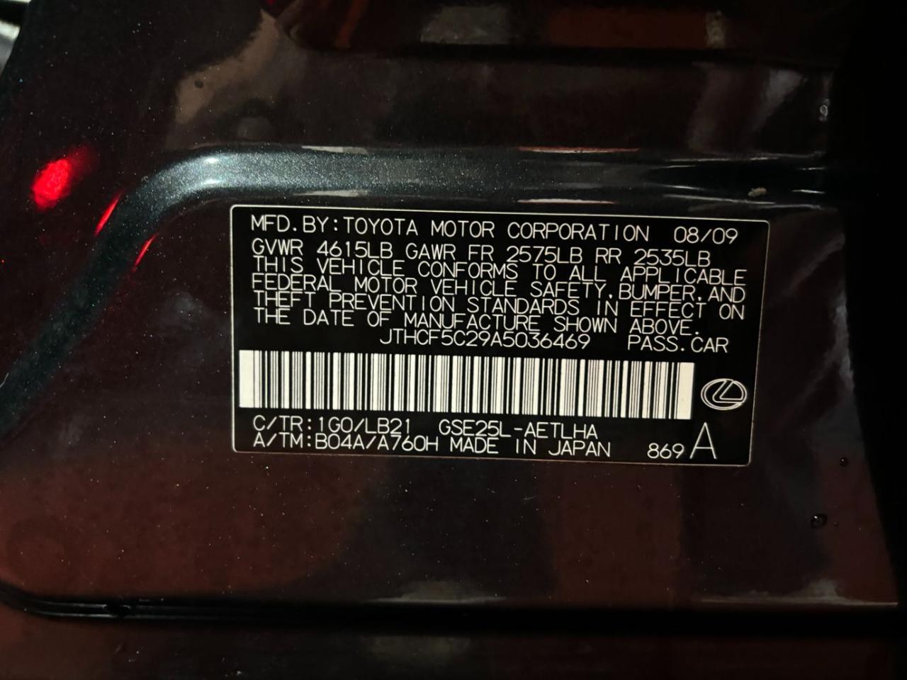 2010 Lexus IS 250 Base Franklin OH