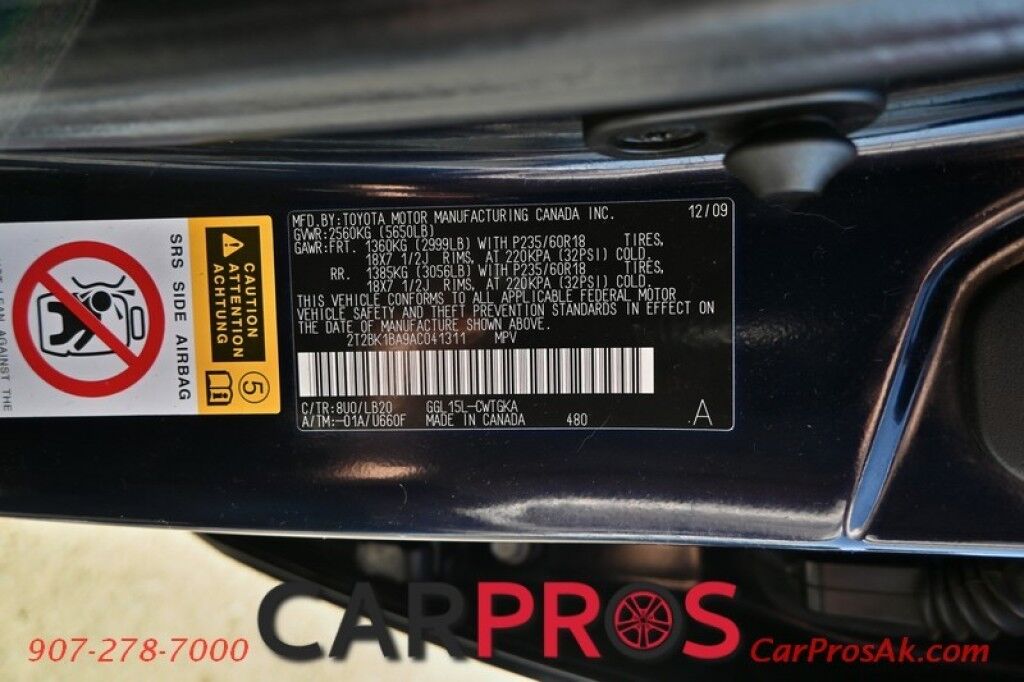 2010 Lexus RX350 Premium Package - 3.5L V6 - All Wheel Drive - Powered Heated/Cooled Leather Seats - Push To Start - Backup Camera - Moonroof - Low Miles Anchorage AK