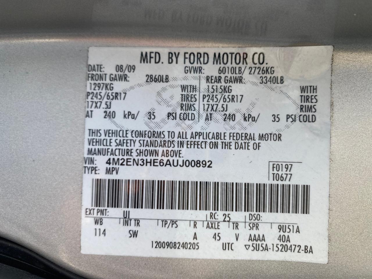 2010 Mercury Mountaineer 1 OWNER LOW MILES 78,753 Pompano Beach FL