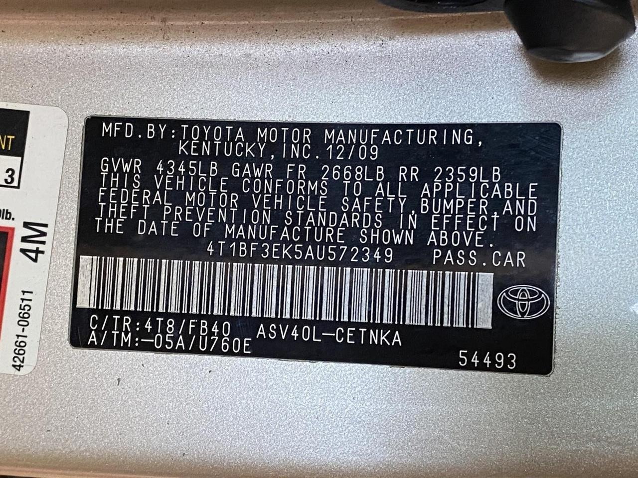 2010 Toyota Camry XLE Richmond Hill NY