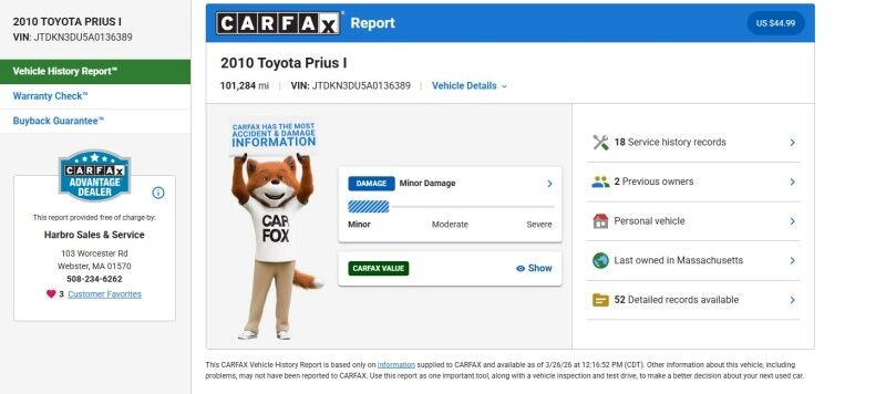 2010 Toyota Prius V - FULLY LOADED - GREAT SERVICE HISTORY Webster MA