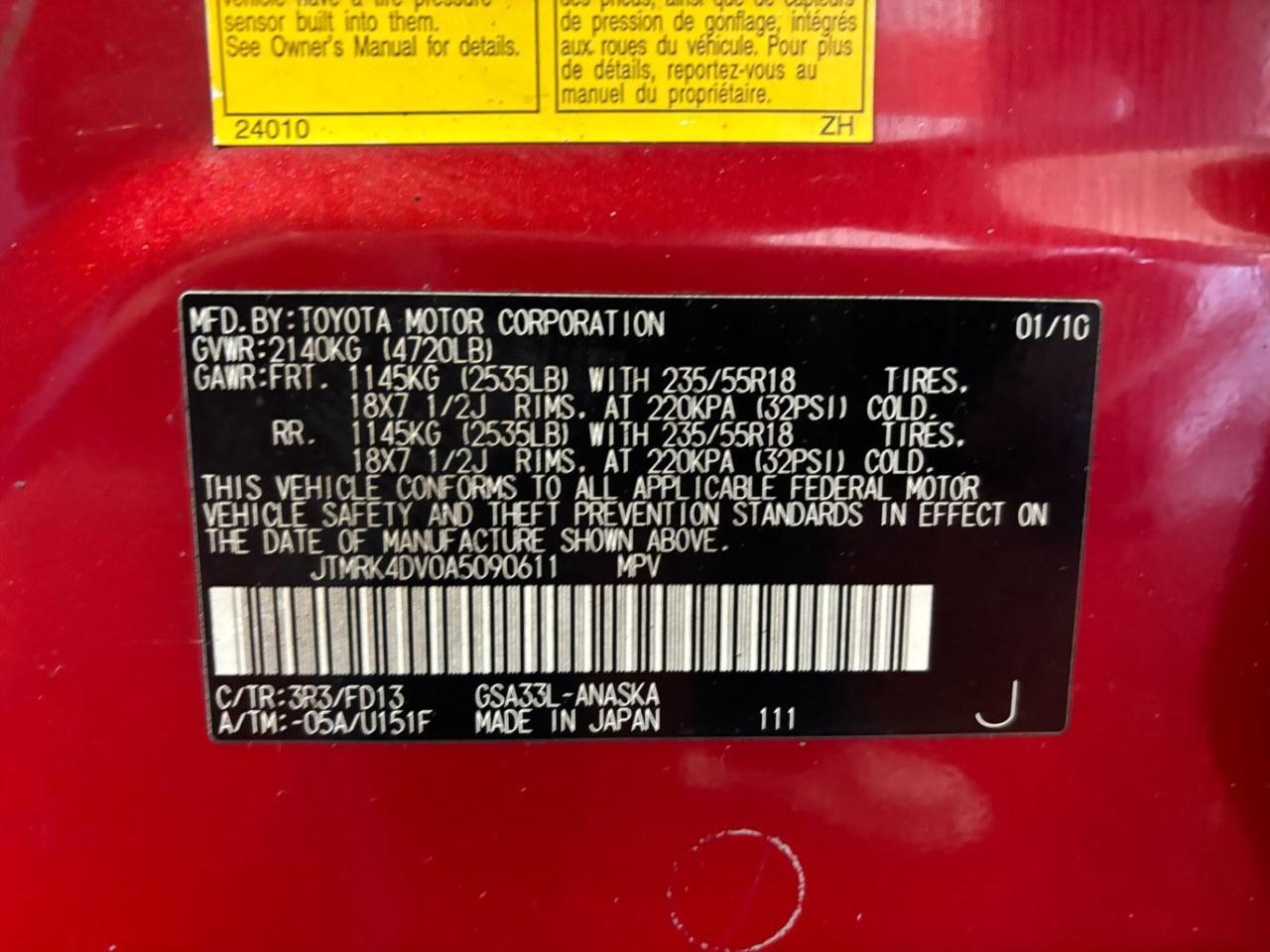 2010 Toyota RAV4 Sport V6 Franklin OH