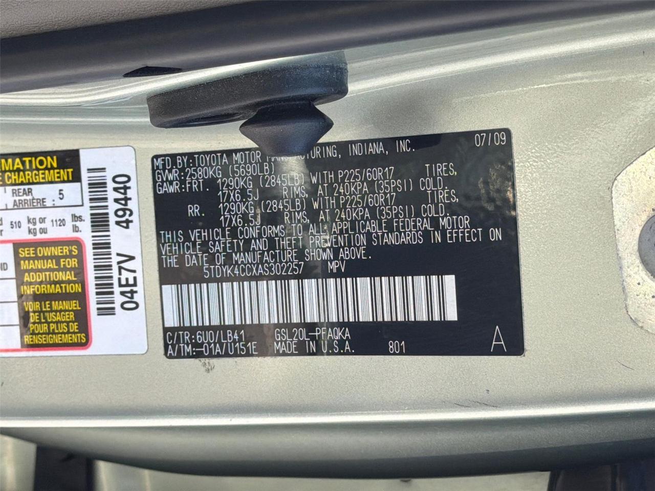 2010 Toyota Sienna XLE Hagerstown MD