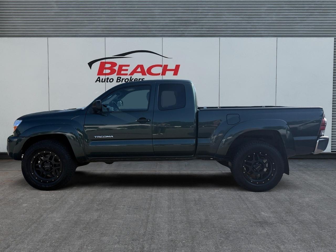 2010 Toyota Tacoma SR5, HEATED SEATS, AUX, BED LINER, SLIDING REAR WINDOW, POWER MIRRORS, KEYLESS ENTRY, MANUAL TRANSMISSION, BLACK PRO COMP WHEELS, LOW MILES!