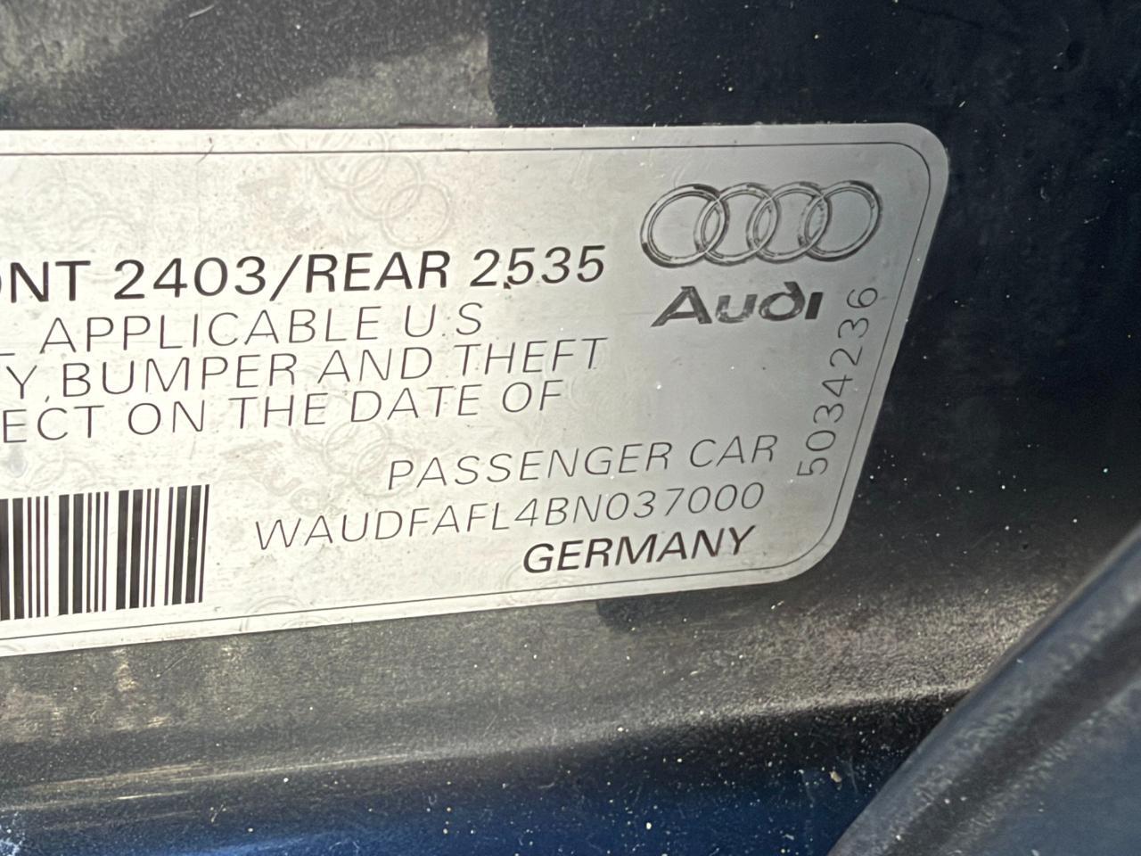 2011 Audi A4 4dr Sdn Man quattro 2.0T Premium Jacksonville FL