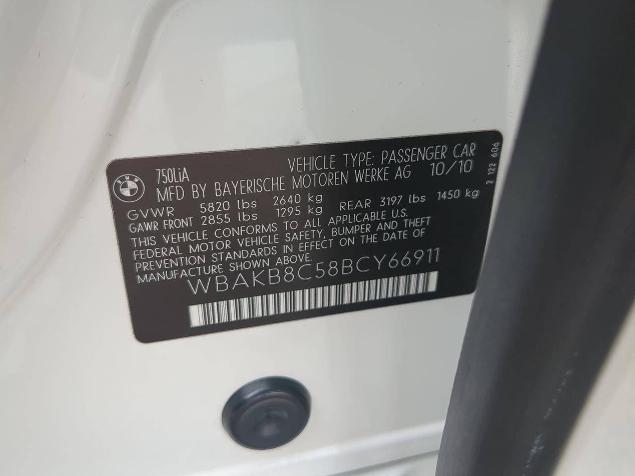 2011 BMW 7 Series 750Li Winder GA
