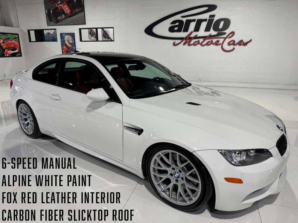 2011 BMW M3 6-SPEED MANUAL! Alpine White paint, Fox Red leather interior, carbon roof AND MORE!!