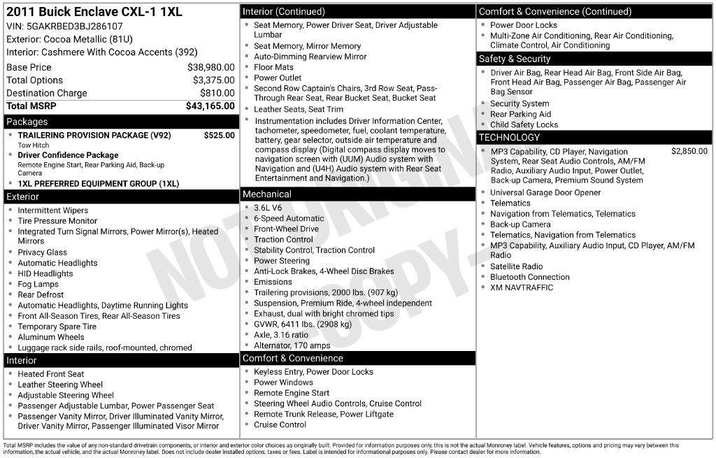 2011 Buick Enclave CXL