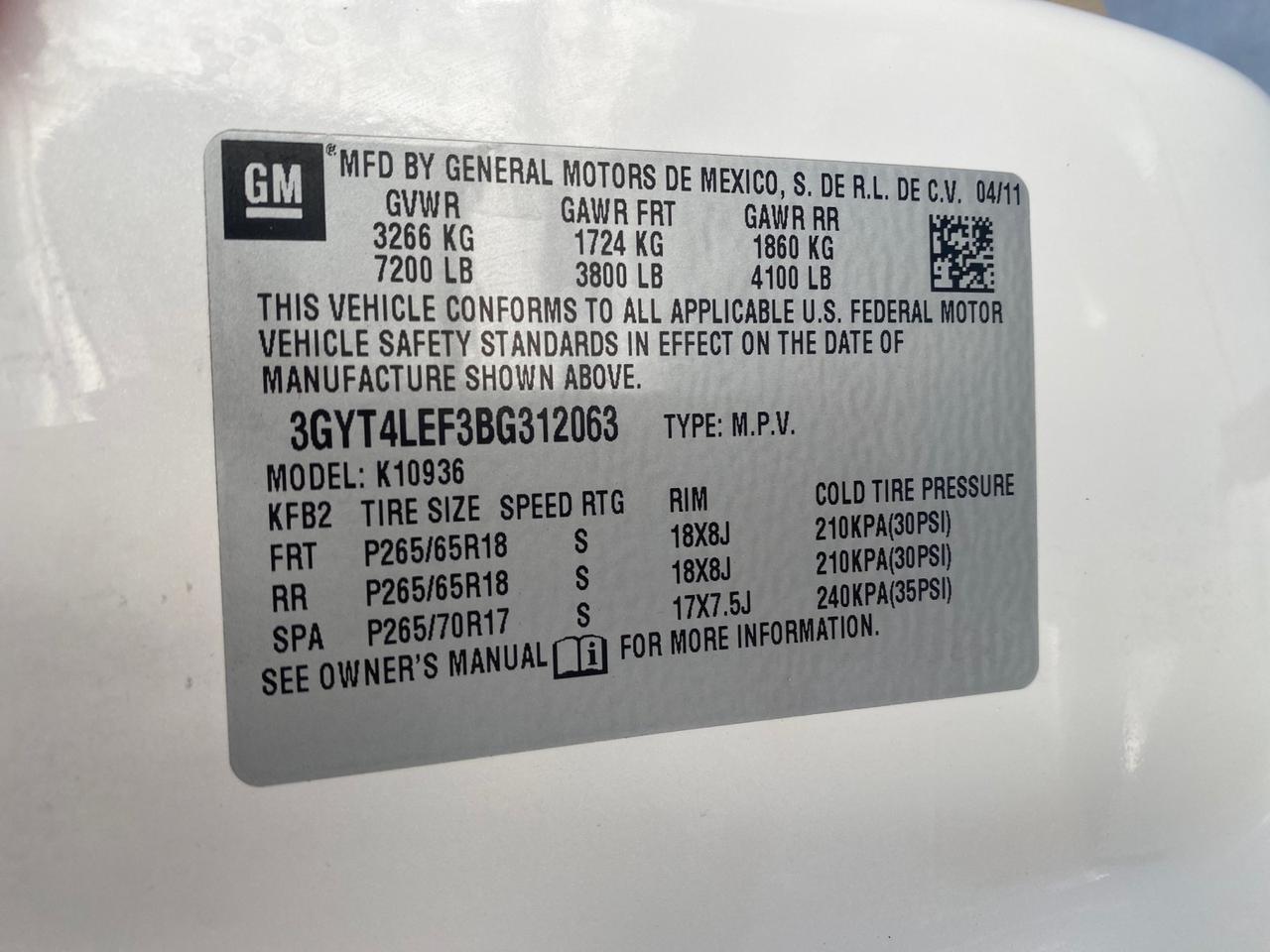 2011 Cadillac Escalade EXT PU AWD PEARL 1 OWNER Pompano Beach FL